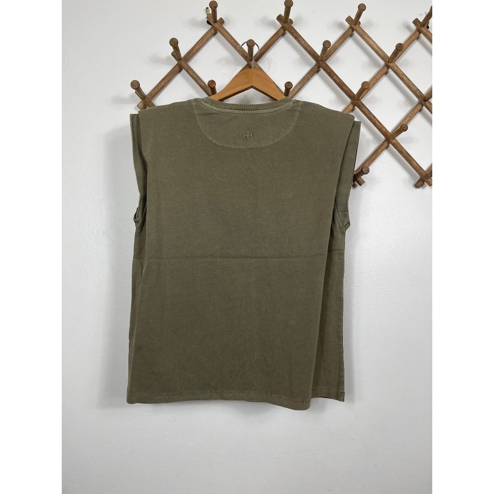 Anine Bing Tanner Tank In Green - Picture 3 of 13